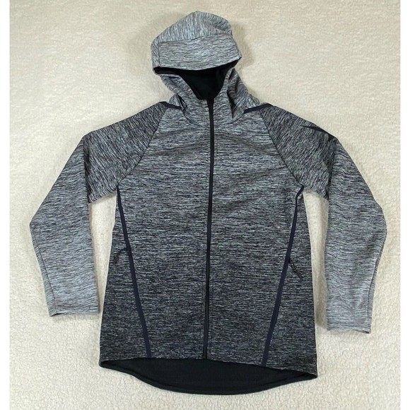 Nike Tech Fleece Cape Hoodie Full Zip Women Size S Gray/Black Sweater Jacket‎ - Picture 1 of 12